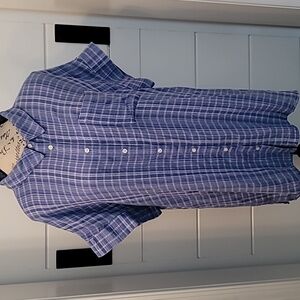 Short Sleeve Button Front Blouse